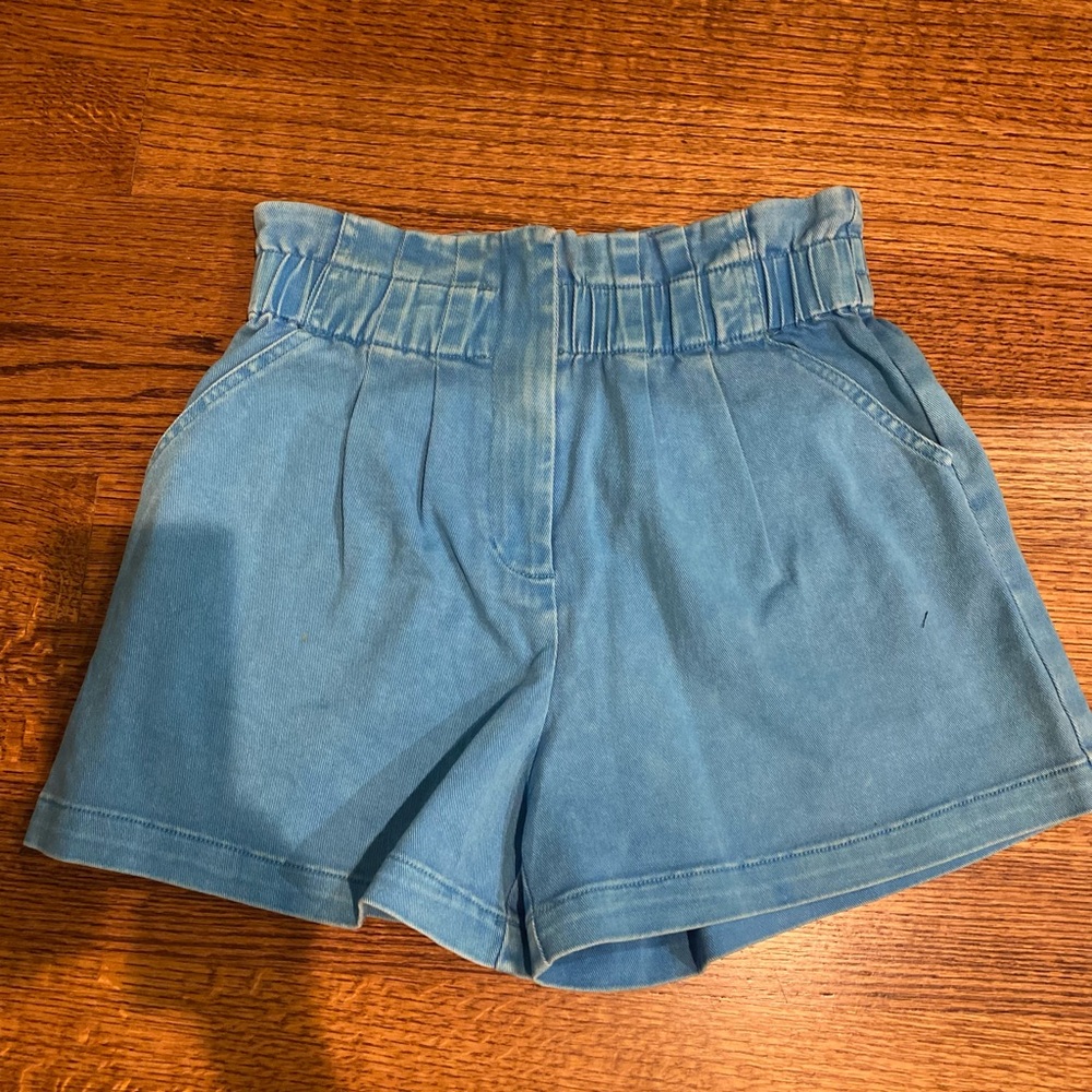 Skies Are Blue High Waist Denim Shorts